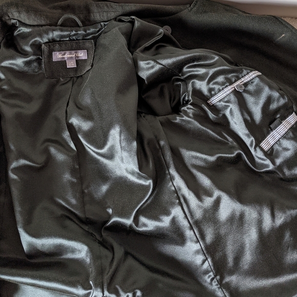 Vintage Dark Green Wool Double Breasted Pea Coat - Picture 7 of 13